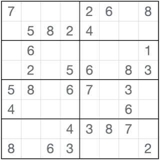 アンチナイト Sudoku8x8