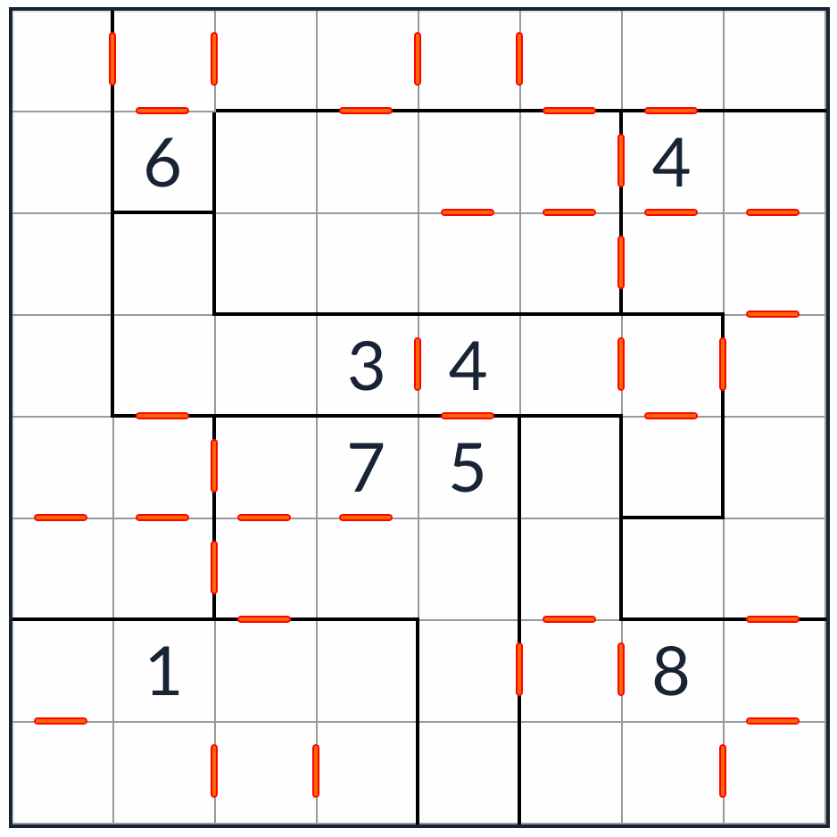 アンチナイト不規則なsudoku 8x8パズル