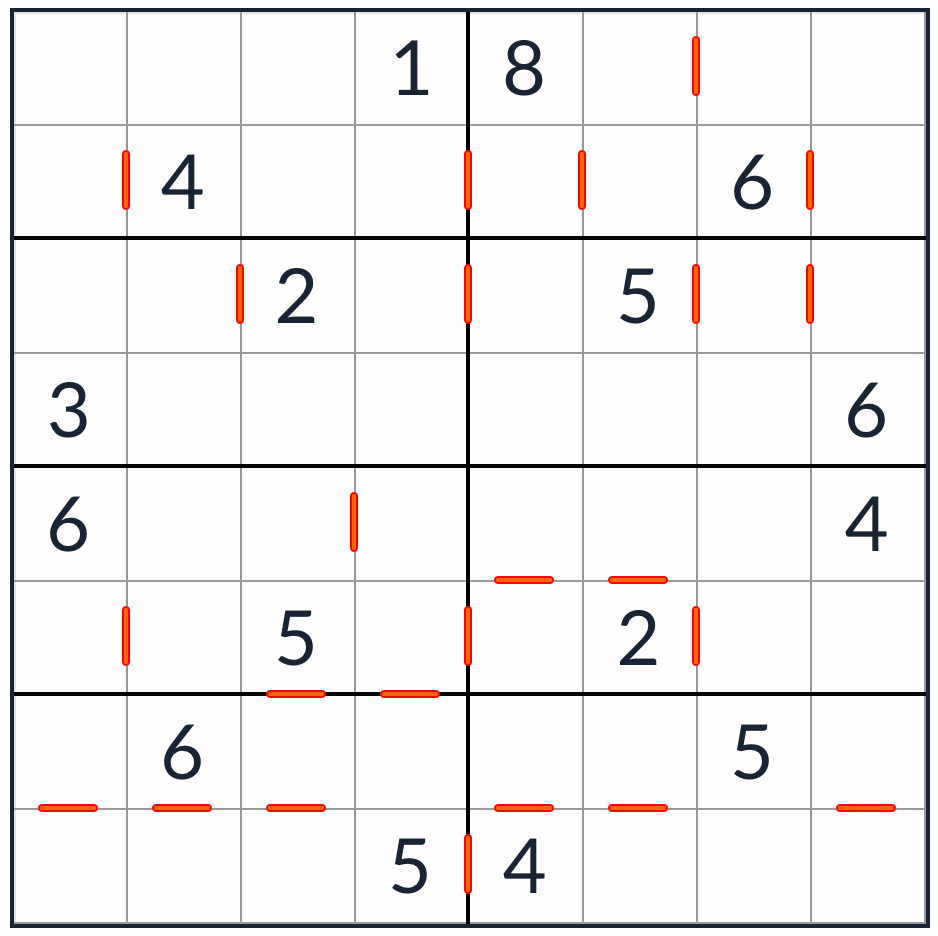 連続したsudoku 8x8パズル
