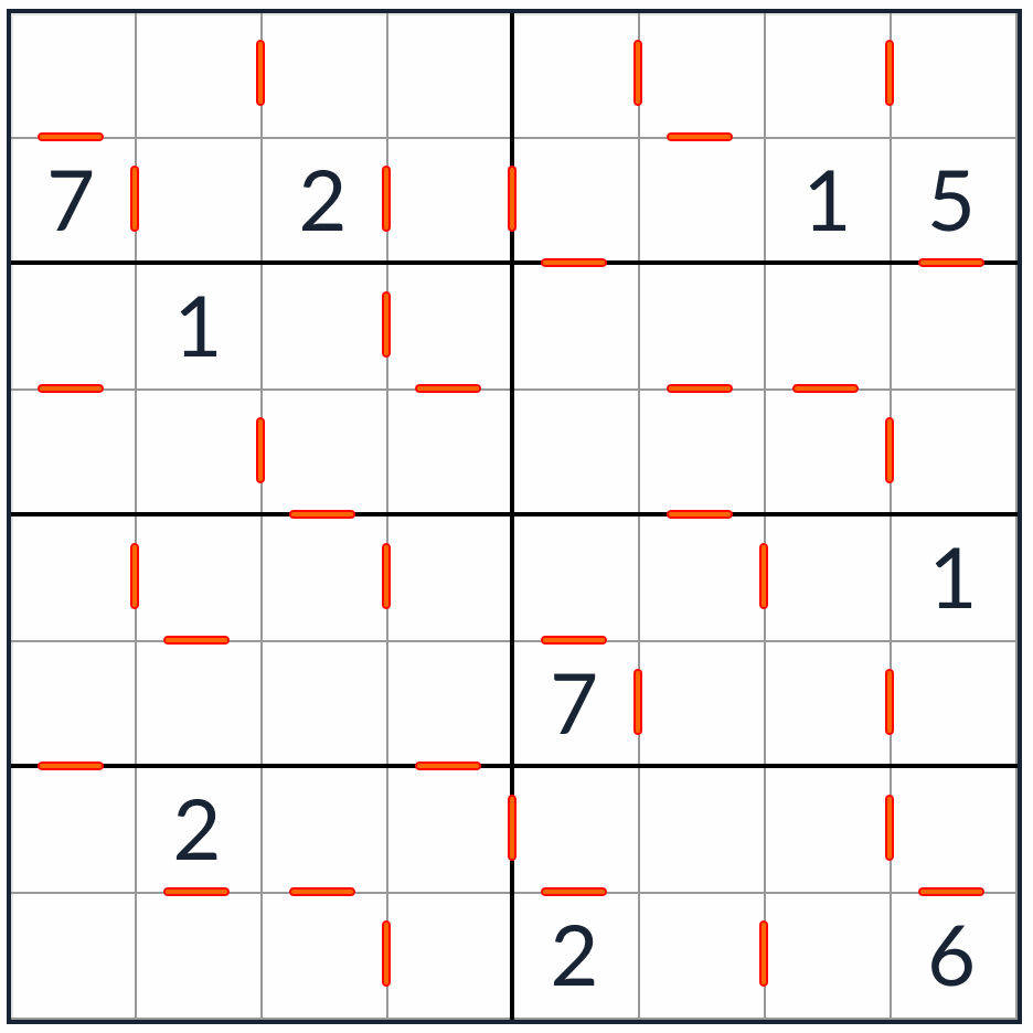 anti-king-knight連続sudoku 8x8パズル