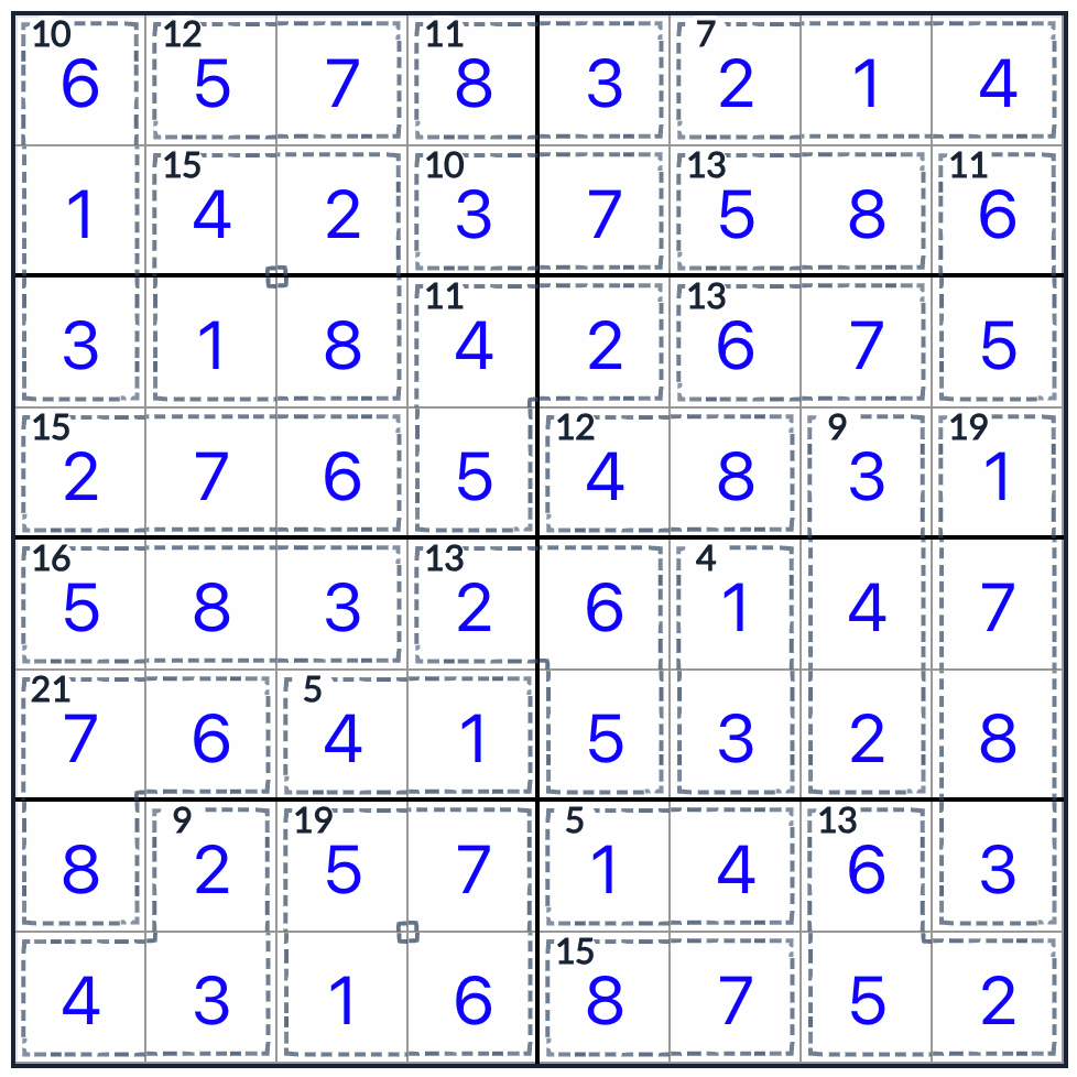 killer sudoku solution