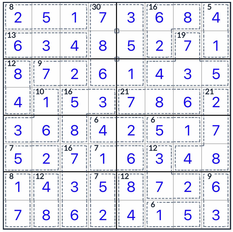 Anti-King-Knight Killer Sudoku 8x8ソリューション