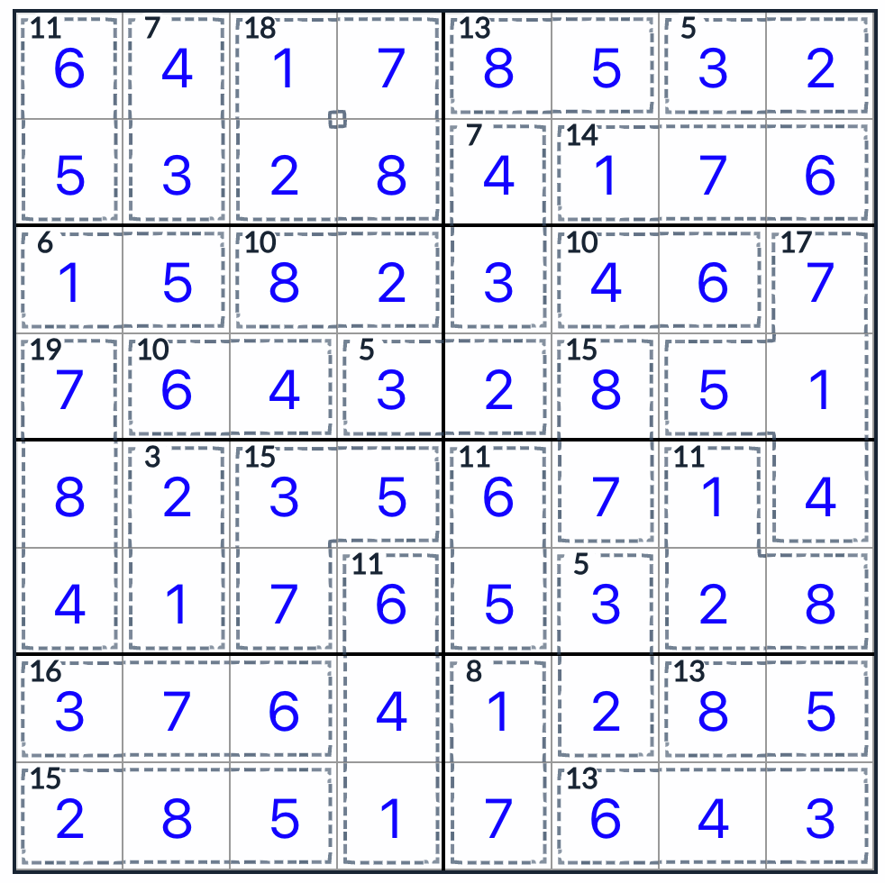 anti-knight killer sudoku 8x8ソリューション