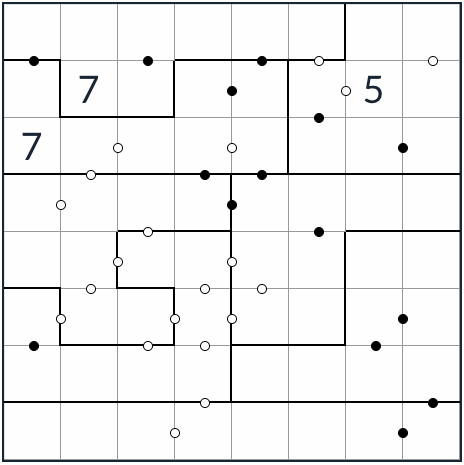 anti-knight不規則なkropki sudoku 8x8質問